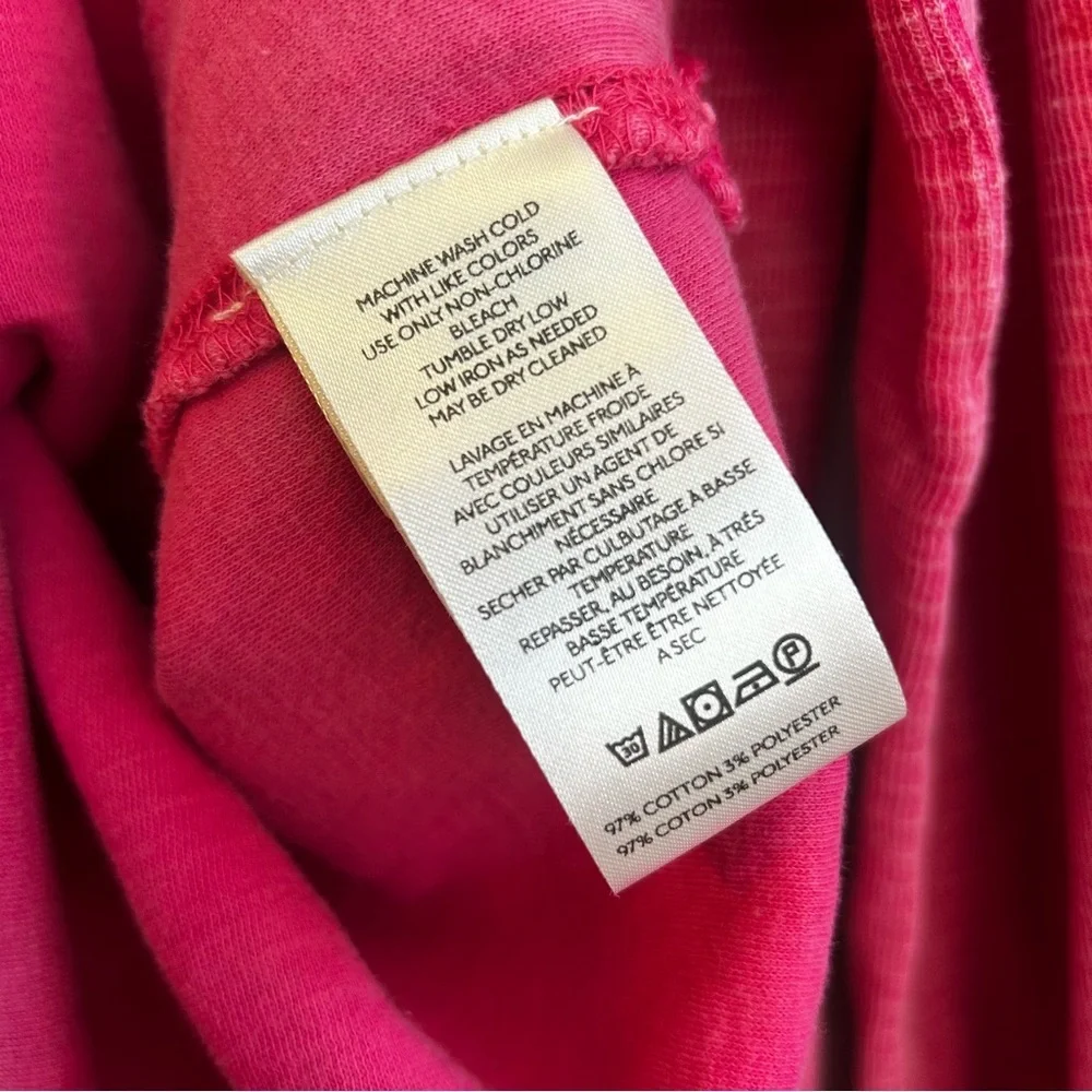 We the Free People Soul Sing Oversized Pink Long Sleeve Tee/Top Size XS